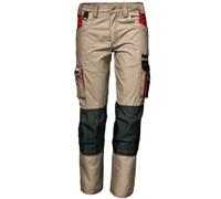 Sir Safety Systems Harrison Pantaloni da Lavoro Uomo - Rinforzi su Ginocchia e Tallone, Tasche Portautensili, Passante Martello, D-Ring e Vita Regolabile, Beige, 56