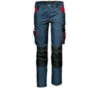 Sir Safety Systems Harrison Pantaloni da Lavoro Uomo - Rinforzi su Ginocchia e Tallone, Tasche Portautensili, Passante Martello, D-Ring e Vita Regolabile, Blu, 46
