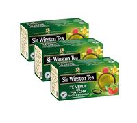 Sir Winston Tea, Tè Verde Matcha Fragola e Vaniglia, 60 Filtri (3 Confezioni da 20 Filtri), Certificato RFA, con Aromi Naturali, Senza Lattosio, Glutine e Allergeni, Vegan