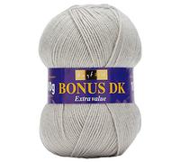 Sirdar Hayfield Bonus Dk Double Knitting, Grigio Perla (615), 100 g, Lana Acrilica, 280 unità
