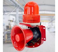 Siren Allarme Industriale da 110dB, Siren di Allarme Sonora e Luminosa for Esterni, Luce Stroboscopica a LED Impermeabile for Attrezzature Industriali, Porti, Industria Dei Trasporti