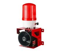 Siren Allarme Industriale da 120 dB con Luce Stroboscopica, Allarme Sonoro e Luminoso con Altoparlante Ad Alto Volume