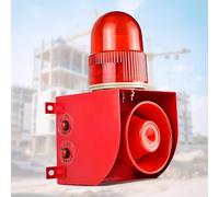 Siren Allarme Industriale Regolabile da 0 a 120dB, Siren Allarme Acustica e Luminosa, Luce Stroboscopica di Sicurezza a LED for Scuole, Centri Commerciali, Banche, Cantieri Edili