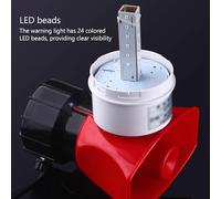 Siren di Allarme Industriale Regolabile da 0 a 110dB, Siren di Allarme Sonora e Luminosa, Luce Stroboscopica a LED Impermeabile for Officine, Cantieri Edili, Magazzini, Parchi Industriali