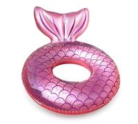 Sirena a forma di cuore, anello gonfiabile per bambini, adulti, sirena rosa, 110 cm