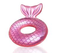 Sirena a forma di cuore, anello gonfiabile per bambini, adulti, sirena rosa, 70 cm
