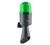Sirena a LED con segnalazione ottica Verde / 12-24V CA/CC