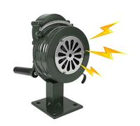 Sirena a Manovella 110 DB in Lega di Alluminio Manovella ad Alto Volume 3.280 Piedi di Portata Effettiva Allarme Manuale di Sicurezza di Emergenza per la Scuola di Fabbrica Domestica(Verde)