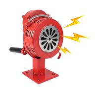 Sirena a Manovella 110 DB in Lega di Alluminio Manovella ad Alto Volume 3.280 Piedi di Portata Effettiva Allarme Manuale di Sicurezza di Emergenza per la Scuola di Fabbrica Domestica(Rosso)