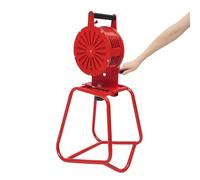 Sirena a manovella 125 dB - Sirena di emergenza manuale in lega di alluminio, sirena portatile per protezione civile, incendio forestale e allarme industriale (rosso)