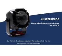 Sirena aggiuntiva Thitronik 100190 WiPro III e G.A.S.-pro per sistemi di allarme