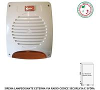 Sirena Antifurto Esterna Lampeggiante Per Impianto Radio Lysa GSM Fr. 433,92 MHz