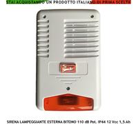 Sirena Autoprotetta Esterna Lampeggiatore Allarme Led x Stato Impianto Antifurto
