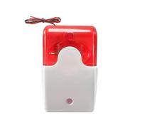 Sirena cablata con luce stroboscopica a LED rossa flash da 120 DB 12 V/24 V/220, funziona for il sistema di allarme antifurto vocale sicurezza domestica GSM PSTN Wi-Fi(24V)