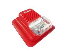 Sirena cablata da 12 V 24 V CC con potente allarme acustico da 105 dB e luce stroboscopica a LED luminosa per uso commerciale (12 V)