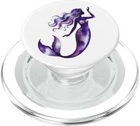 Sirena Carina Colorata Arte Astratta Viola Sir PopSockets PopGrip per MagSafe