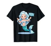 Sirena Compleanno Ragazza per Ragazze Che Amano Le Sirene sottomarine Maglietta