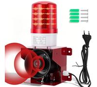 Sirena D'allarme Industriale, Sirena Luminosa E Sonora Da 120 Db D'allarme Industriale A Led Impermeabile IP65 Adatta Per Uso Interno Ed Esterno Spina Eu 220 V Suono Chiaro E Potente