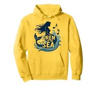 Sirena del Mare: Incantevole Melodia della Sirena Felpa con Cappuccio, Unisex per Adulti, Limone, L