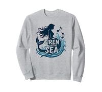 Sirena del Mare: Incantevole Melodia della Sirena Felpa, Unisex per Adulti, Grigio Melange, L