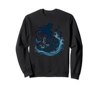 Sirena del Mare: Incantevole Melodia della Sirena Felpa, Unisex per Adulti, Nero, L