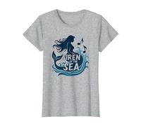 Sirena del Mare: Incantevole Melodia della Sirena Maglietta, Donna, Grigio Melange, L