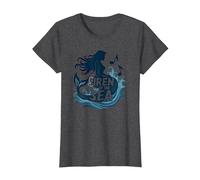 Sirena del Mare: Incantevole Melodia della Sirena Maglietta, Donna, Grigio Scuro, L