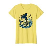 Sirena del Mare: Incantevole Melodia della Sirena Maglietta, Donna, Limone, L