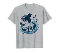 Sirena del Mare: Incantevole Melodia della Sirena Maglietta, Uomo, Grigio Melange, L