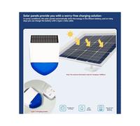 Sirena di Allarme con Suono e Luce, Solare, per Esterni, IPX5, con Batteria Ricaricabile, Sensore di Luce e Suono Intelligente, Solare, Wi-Fi