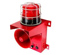 Sirena di allarme di sicurezza industriale con clacson da 100 dB e spia visiva, impermeabile IP65 per uso esterno in porti, banchine, fabbriche, scuole e case