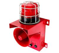 Sirena di allarme di sicurezza industriale con volume regolabile, suono forte da 130 dB e luce brillante, impermeabile IP65, ideale per fabbriche, terminali e sicurezza domestica
