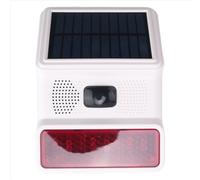 Sirena di allarme esterna con luce stroboscopica solare senza fili e suono flash