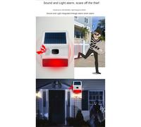 Sirena di allarme esterna con luce stroboscopica solare senza fili e suono flash