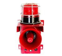 Sirena di allarme industriale con suono e luce, sirena di sicurezza da 130 dB con luce stroboscopica, volume regolabile, montaggio a parete, per porti, banchine, fabbriche