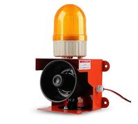 Sirena di allarme industriale con suono e luce, torre di segnalazione acustica di sicurezza da 120 dB, luce stroboscopica a LED for fabbriche, terminali, allarme di sicurezza for la casa(Yellow,220V)