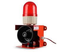 Sirena di allarme industriale con suono e luce, torre di segnalazione acustica di sicurezza da 120 dB, luce stroboscopica a LED for fabbriche, terminali, allarme di sicurezza for la casa(Red,380V)