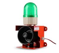 Sirena di allarme industriale con suono e luce, torre di segnalazione acustica di sicurezza da 120 dB, luce stroboscopica a LED for fabbriche, terminali, allarme di sicurezza for la casa(Green,380V)