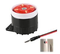 Sirena di allarme interno 120 dB 12 V con connettore jack 3,5 mm per allarme GSM - Sirena antifurto piezoelettrica ABS ignifugo installazione facile per sicurezza casa strada tunnel aeroporto