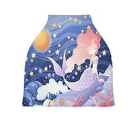 Sirena Di Mare Passeggino Tettoia Copri Seggiolino Copertura Infermieristica Auto per Bambini per L'Allattamento Al Seno Morbido Traspirante Elastica Tettuccio