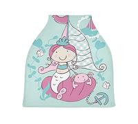 Sirena Di Pesce Passeggino Tettoia Copri Seggiolino Copertura Infermieristica Auto per Bambini per L'Allattamento Al Seno Morbido Traspirante Elastica Tettuccio