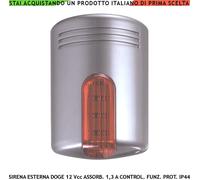 Sirena Doge Allarme Lampeggiante Led Esterna Stato Impianto Antifurto 12V Tamper