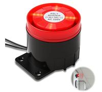 Sirena Esterna 220 V 120 DB, Sistema di Allarme di Sicurezza Domestica ad Alto Decibel, Allarme per la Casa con Segnalazione Luminosa Rossa per Garantire la Sicurezza della Casa