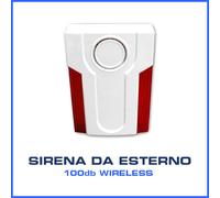 SIRENA ESTERNO WIRELESS 868 MHZ PER ANTIFURTO CENTRALE DEFENDER ST6 SILVER GOLD