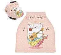Sirena Gatto Chitarra Canzone D'Amore Passeggino Tettoia Copri Seggiolino Copertura Infermieristica Auto per Bambini per L'Allattamento Al Seno Morbido Traspirante Elastica Tettuccio