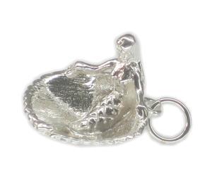 Sirena in conchiglia charm in argento sterling .925 x 1 Sirene Miti dal profondo