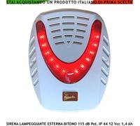 Sirena Lampeggiante Led Antifurto Esterno 12 V Assorbimento 1,4 A 115 dB Allarme
