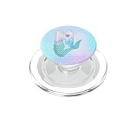 Sirena lettera H acquerello alfabeto design PopSockets PopGrip per MagSafe