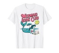 Sirena Libro Club Reading Amante Carino Spiaggia Libro Ragazza Maglietta