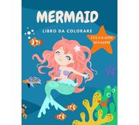 Sirena libro da colorare per le ragazze 4-8 anni: 5O Illustrazioni uniche e belle di sirene da colorare con divertimento facile e rilassante pagine da colorare amici Sirenetta scene ispirate